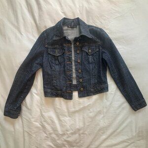 INC Stretchy Cropped Jean Jacket M